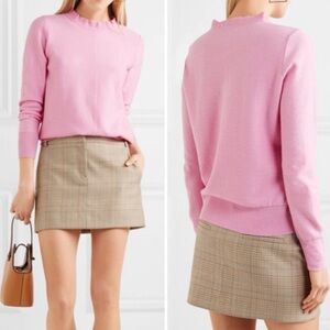 J. Crew Pink Ruffle Neck Pullover Sweater XXL
